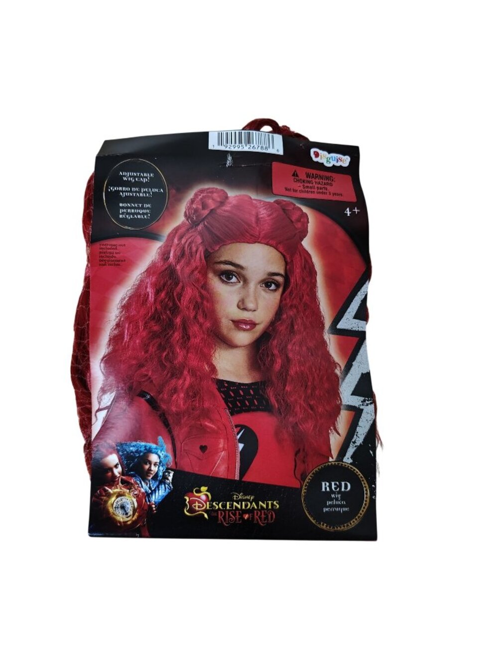 Disney Descendants Red Wig Kids Halloween Costume Accessory Adjustable Disguise